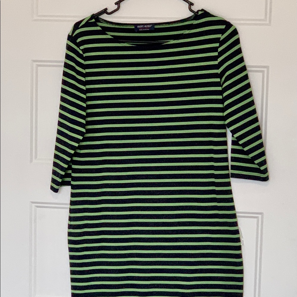 Saint James Navy and Green Shift
